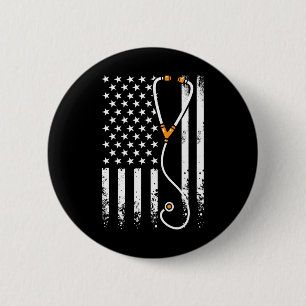 Badge Rond 5 Cm Drapeau Américain Texas 4 Juillet Cadeau Vintage H