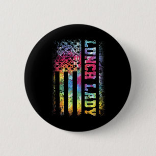 Badge Rond 5 Cm Drapeau américain Tie Dye Dame Cantinière Byck À l
