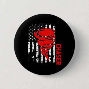 Badge Rond 5 Cm Drapeau américain Tornado Storm Chaser O