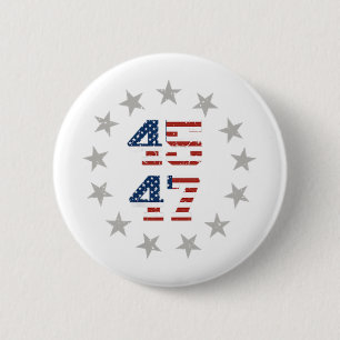 Badge Rond 5 Cm Drapeau américain Trump Daddy retour