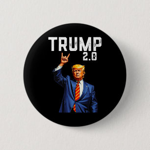 Badge Rond 5 Cm Drapeau américain Trump drôle 2.0 Trump
