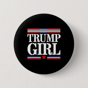 Badge Rond 5 Cm Drapeau américain Trump mignon femmes filles fille