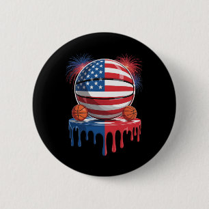 Badge Rond 5 Cm Drapeau Américain Usa Glace Goutte Jeu Sketll Gout