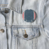 Badge Rond 5 Cm drapeau américain vertical (En situation)