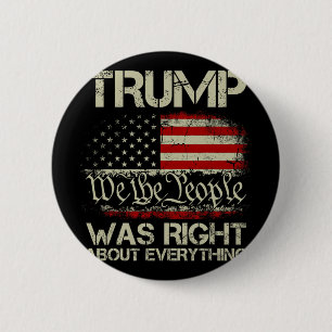Badge Rond 5 Cm Drapeau américain vintage des États-Unis Trump ava