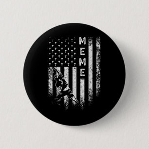 Badge Rond 5 Cm Drapeau américain vintage Usa fier badminton mème