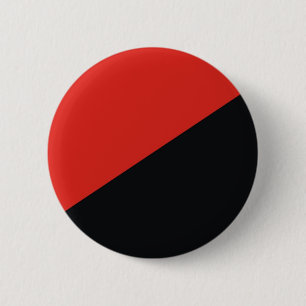 Badge Rond 5 Cm drapeau anarchique rouge noir