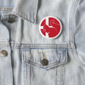 Badge Rond 5 Cm Drapeau animal national danois de l'écureuil (En situation)