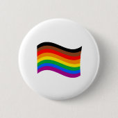 Badge Rond 5 Cm Drapeau arc-en-ciel de Philly Pride (Devant)