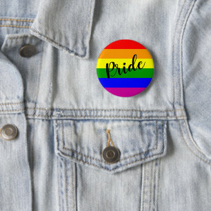 Badge Rond 5 Cm Drapeau arc-en-ciel gay pride