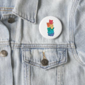 Badge Rond 5 Cm Drapeau arc-en-ciel Gay pride Lgbtq Chats mignons  (En situation)