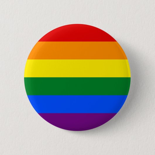 Badge Rond 5 Cm Drapeau arc-en-ciel (LGBT) (Devant)