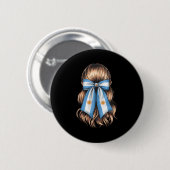 Badge Rond 5 Cm Drapeau argentin Fierté argentine (Devant & derrière)