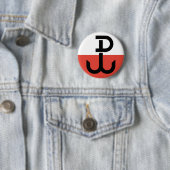 Badge Rond 5 Cm Drapeau Armia Krajowa (En situation)