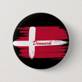 Badge Rond 5 Cm Drapeau artistique de Bruxelles Danemark (Devant)