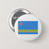 Badge Rond 5 Cm Drapeau Aruba (Devant & derrière)