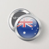 Badge Rond 5 Cm Drapeau australien dans le globe (Devant & derrière)