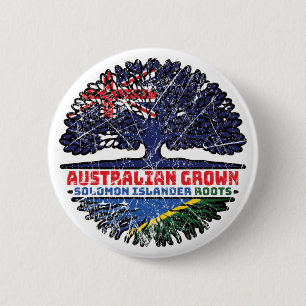 Badge Rond 5 Cm Drapeau australien de l'île Salomon
