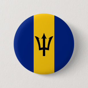 Badge Rond 5 Cm Drapeau Barbade