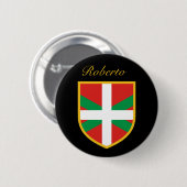 Badge Rond 5 Cm Drapeau basque (Devant & derrière)