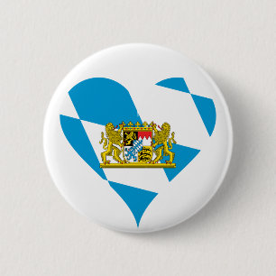 Badge Rond 5 Cm Drapeau bavarois