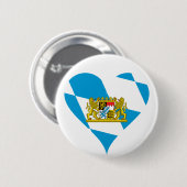 Badge Rond 5 Cm Drapeau bavarois (Devant & derrière)