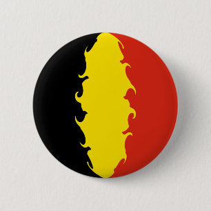 Badge Rond 5 Cm Drapeau Belgique