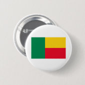 Badge Rond 5 Cm Drapeau Bénin (Devant & derrière)