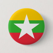 Badge Rond 5 Cm Drapeau birman; Myanmar (Devant)