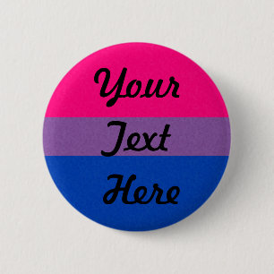 Badge Rond 5 Cm Drapeau Bisexual Pride couleur Arrière - plan
