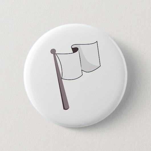 Badge Rond 5 Cm Drapeau blanc de ondulation (Devant)