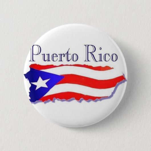 Badge Rond 5 Cm Drapeau Boricua de Porto Rico (Devant)