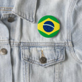 Badge Rond 5 Cm drapeau brésilien (En situation)