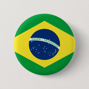 Badge Rond 5 Cm drapeau brésilien