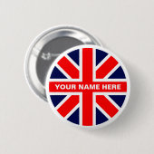 Badge Rond 5 Cm Drapeau BRITANNIQUE (Devant & derrière)