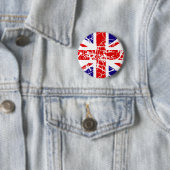 Badge Rond 5 Cm Drapeau BRITANNIQUE (En situation)