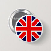 Badge Rond 5 Cm Drapeau britannique. (Devant & derrière)
