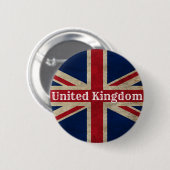 Badge Rond 5 Cm Drapeau britannique en détresse (Devant & derrière)