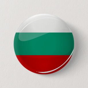 Badge Rond 5 Cm Drapeau bulgare rond brillant