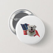 Badge Rond 5 Cm Drapeau Bulldog (Devant & derrière)