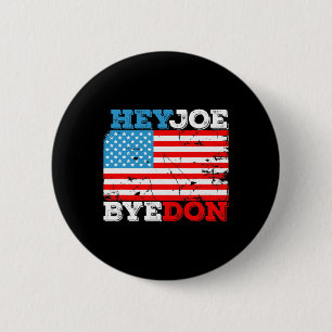 Badge Rond 5 Cm Drapeau Byedon 2020 - Bye Don Hey Joe Biden Suppor