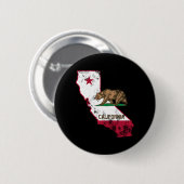 Badge Rond 5 Cm Drapeau californien Patriotique (Devant & derrière)