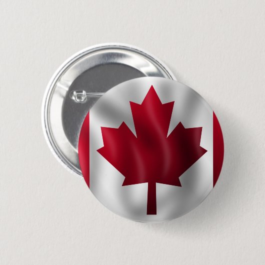 Badge Rond 5 Cm Drapeau canadien (Devant & derrière)