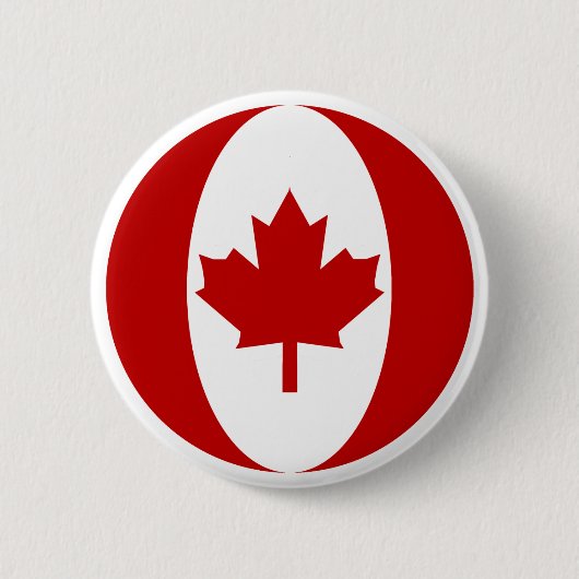 Badge Rond 5 Cm Drapeau canadien (Devant)