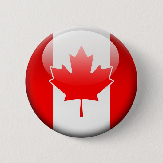 Badge Rond 5 Cm Drapeau canadien 2,0 (Devant)