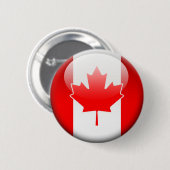 Badge Rond 5 Cm Drapeau canadien 2,0 (Devant & derrière)