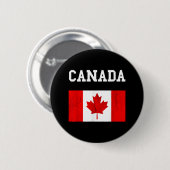 Badge Rond 5 Cm Drapeau canadien Feuille d'érable (Devant & derrière)