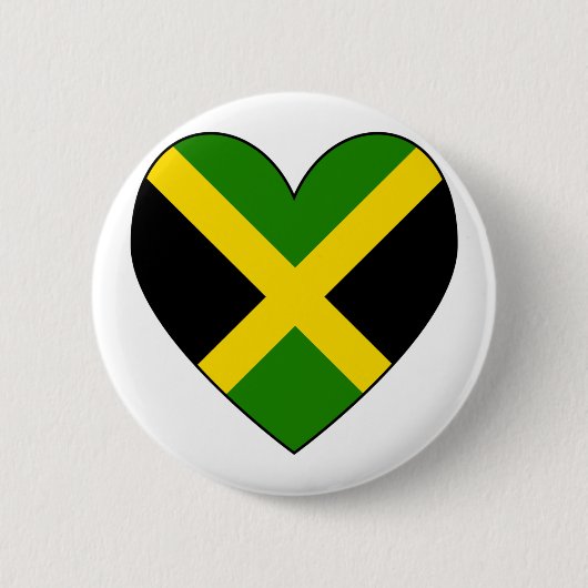 Badge Rond 5 Cm Drapeau cardiaque Jamacian (Devant)
