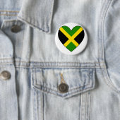 Badge Rond 5 Cm Drapeau cardiaque Jamacian (En situation)