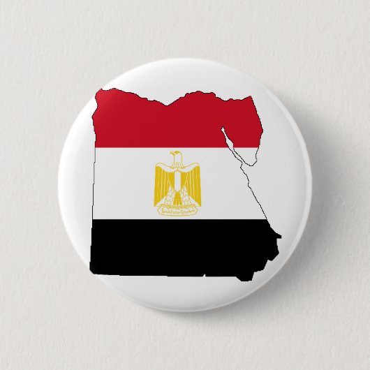 Badge Rond 5 Cm Drapeau/carte de l'Egypte (Devant)